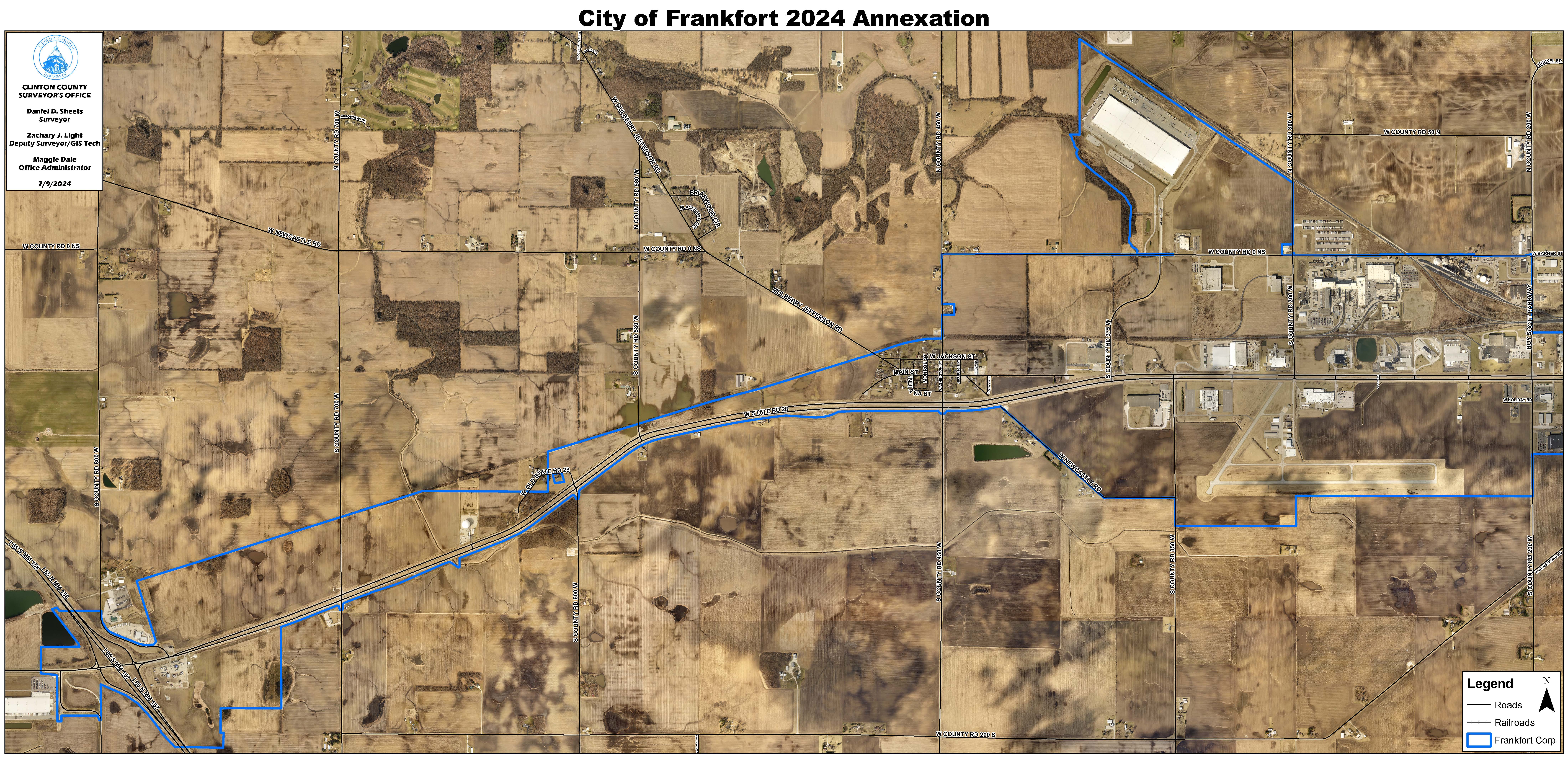 2024 Annexation Map of the City of Frankfort