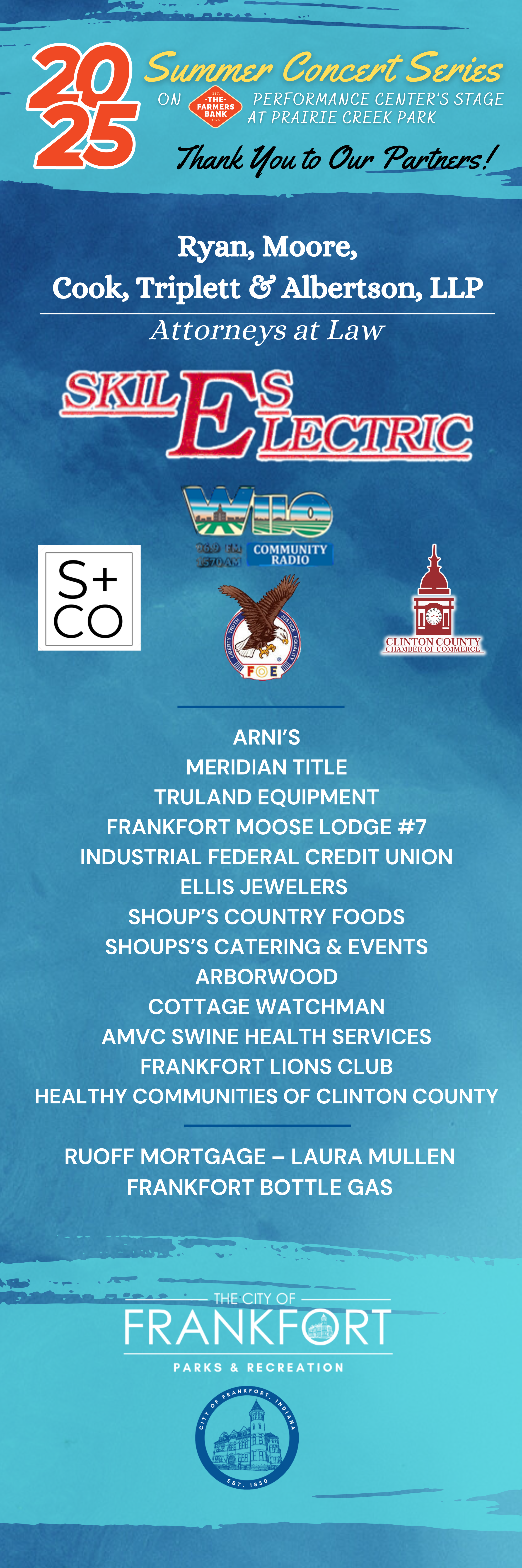 2025 Summer Concert Series Partners